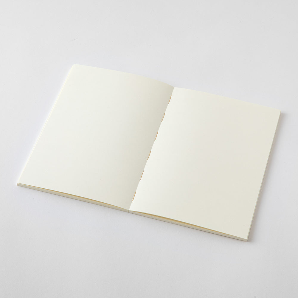 Midori MD A5 Plain Thick Notebook lays flat open - Paper Kooka Australia