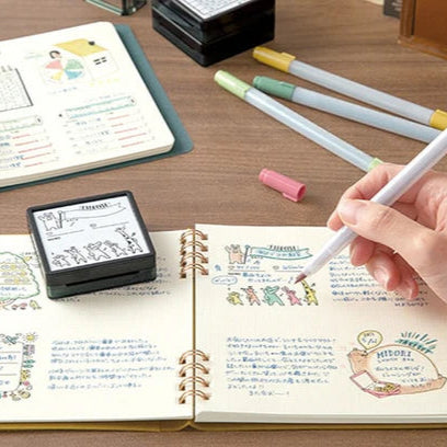 Midori Self-inking Stamp Exercise for notebooks and journals - Paper Kooka Stationery Shop Australia