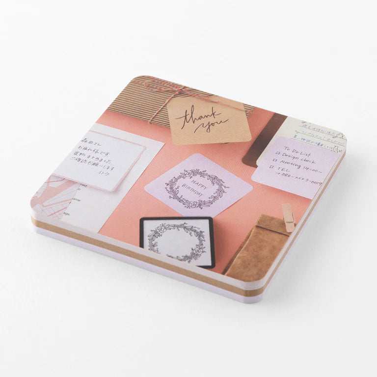 Midori Warm Colour Sticky Notes with tracing paper and kraft paper - Paper Kooka Australia