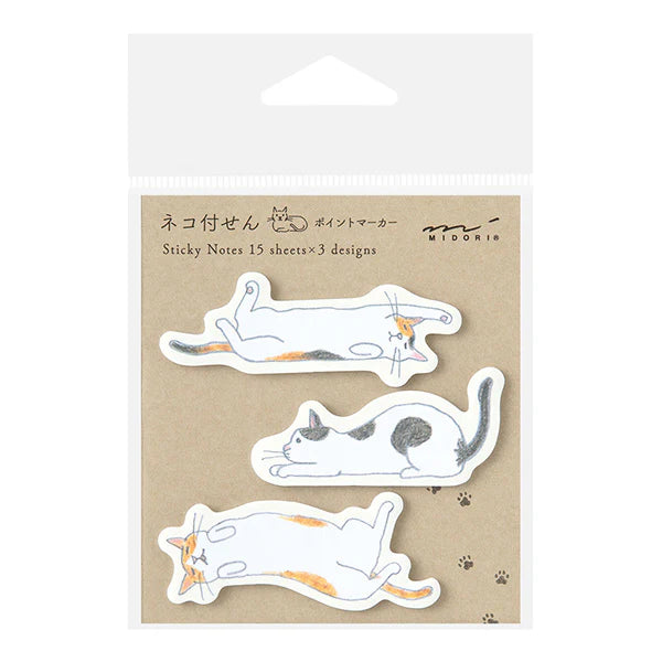 Die-Cut Sticky Notes | Stretching Cat