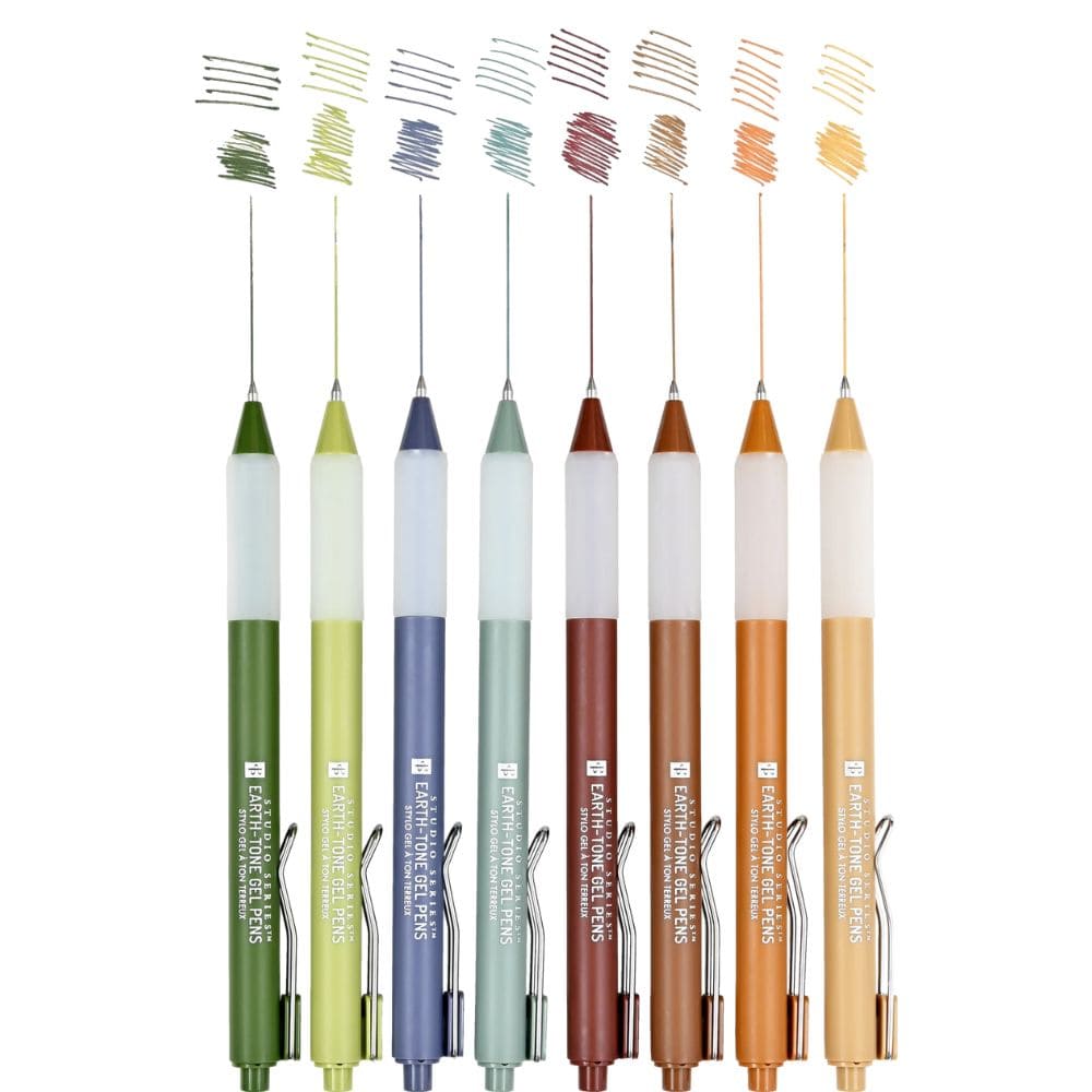 Peter Pauper Press Earth-Tone Gel Pens colour swatch - Paper Kooka Stationery Shop Australia