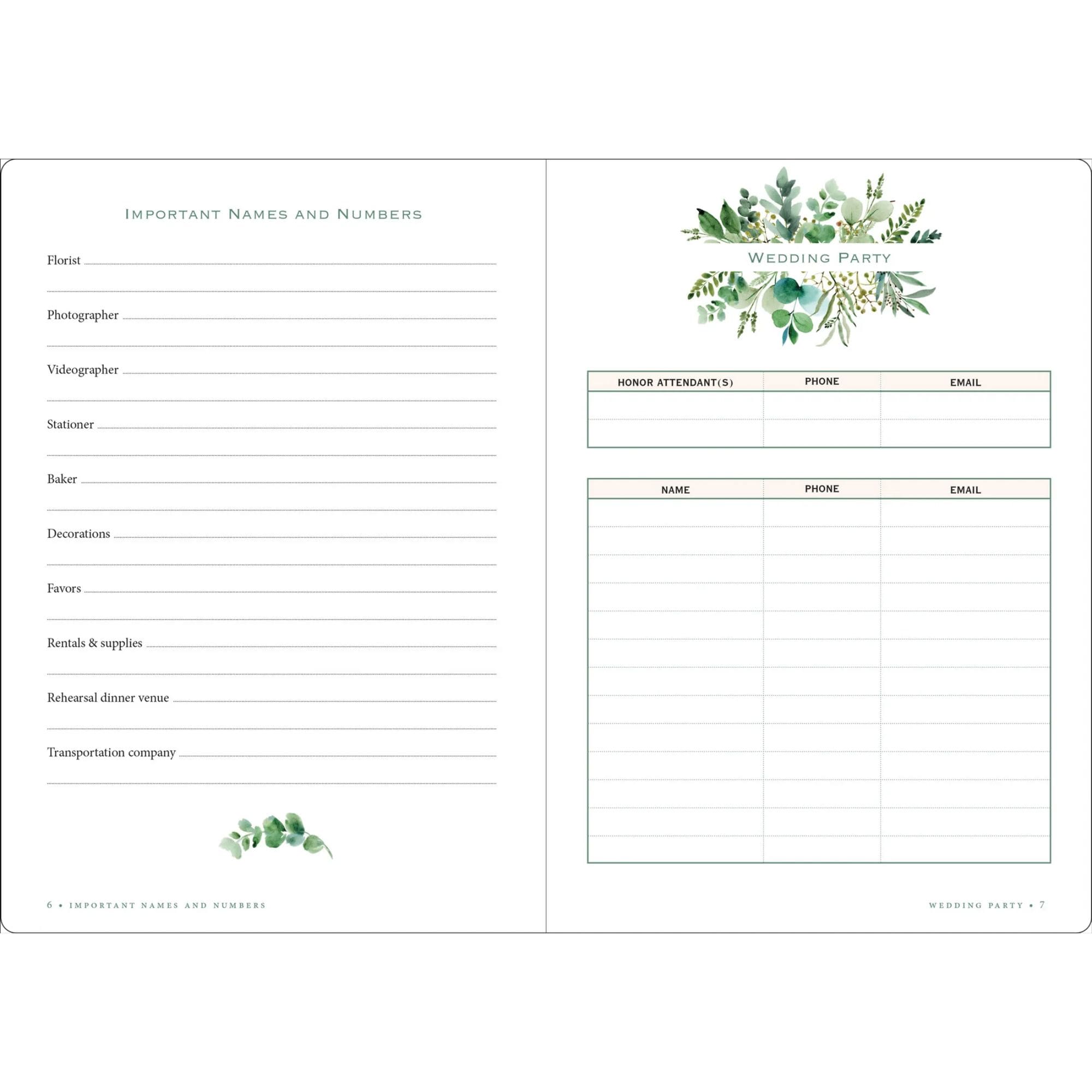 Peter Pauper Press The Wedding Planner Checklist inside pages - Paper Kooka Australia