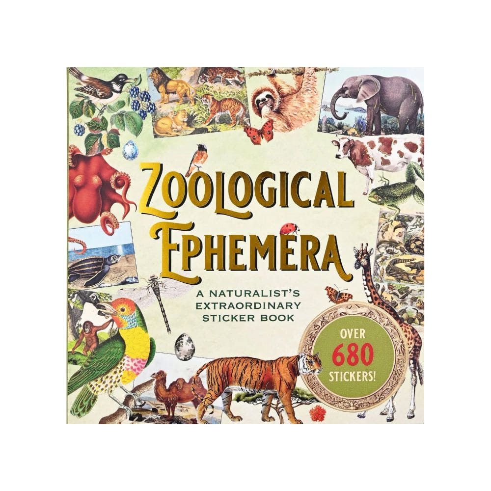 Zoological Ephemera Sticker Book by Peter Pauper Press - Paper Kooka Stationery Shop Australia