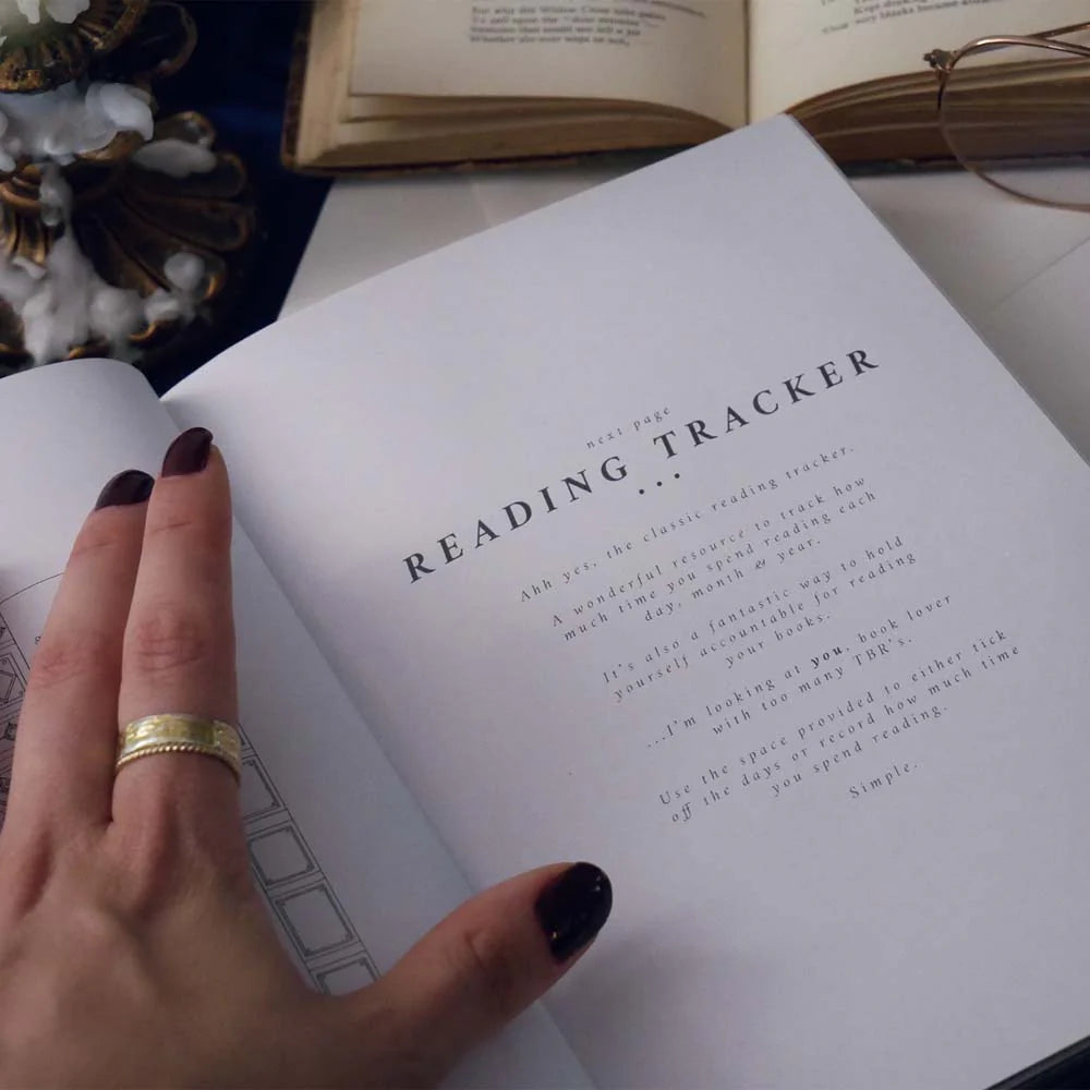 Reading Journal in Royal Blue by The Quirky Cup Collective - Paper Kooka Stationery Shop Australia