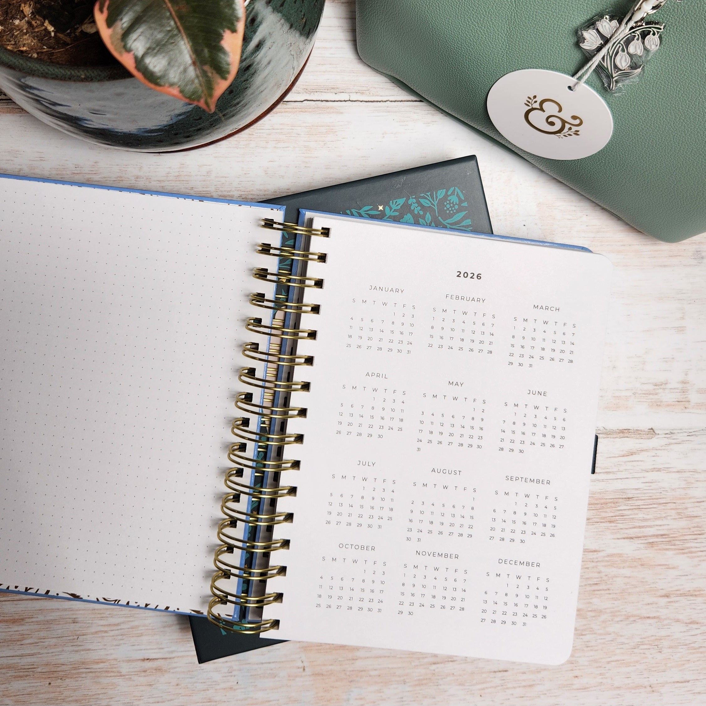 2026 B5 Dated Planner Wire-O-Bound | Songbird