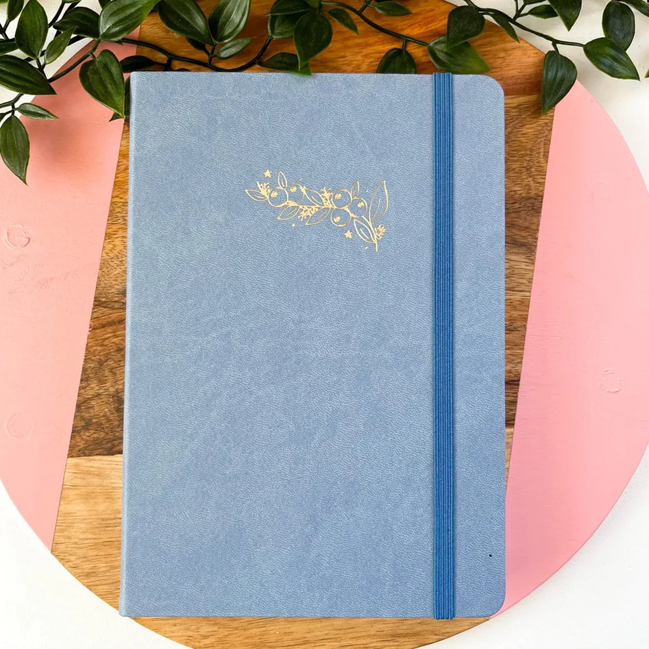 Sophie Grace Creates A5 Blueberry Blue Dotted Notebook - Paper Kooka Australia