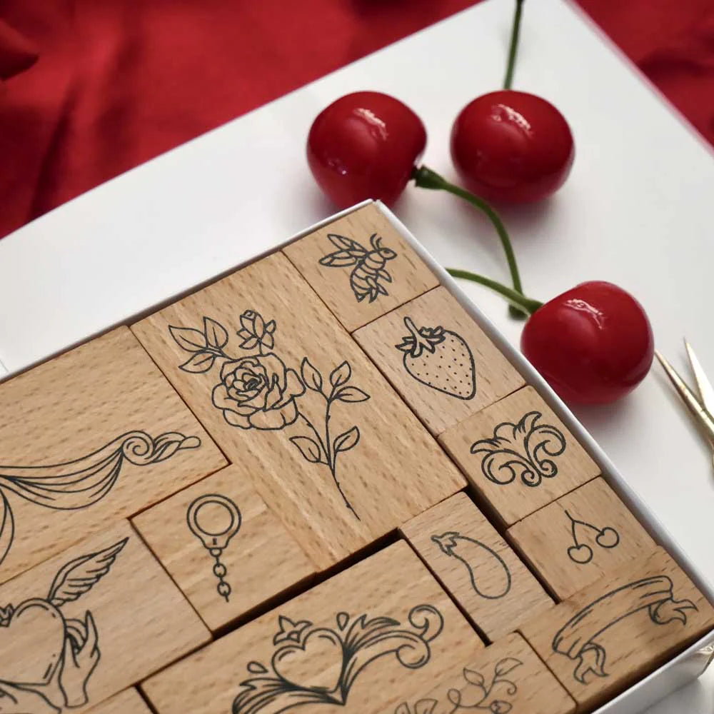 Sugar &  Spice Stamp Set by The Quirky Cup Collective - Paper Kooka Stationery Shop Australia