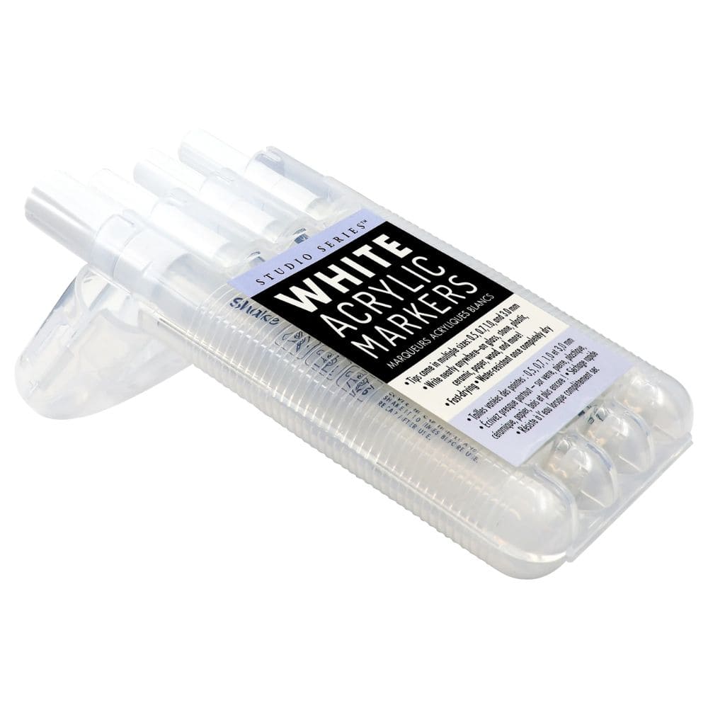 White Acrylic Paint Markers open packaging - Paper Kooka Stationery Store Australia