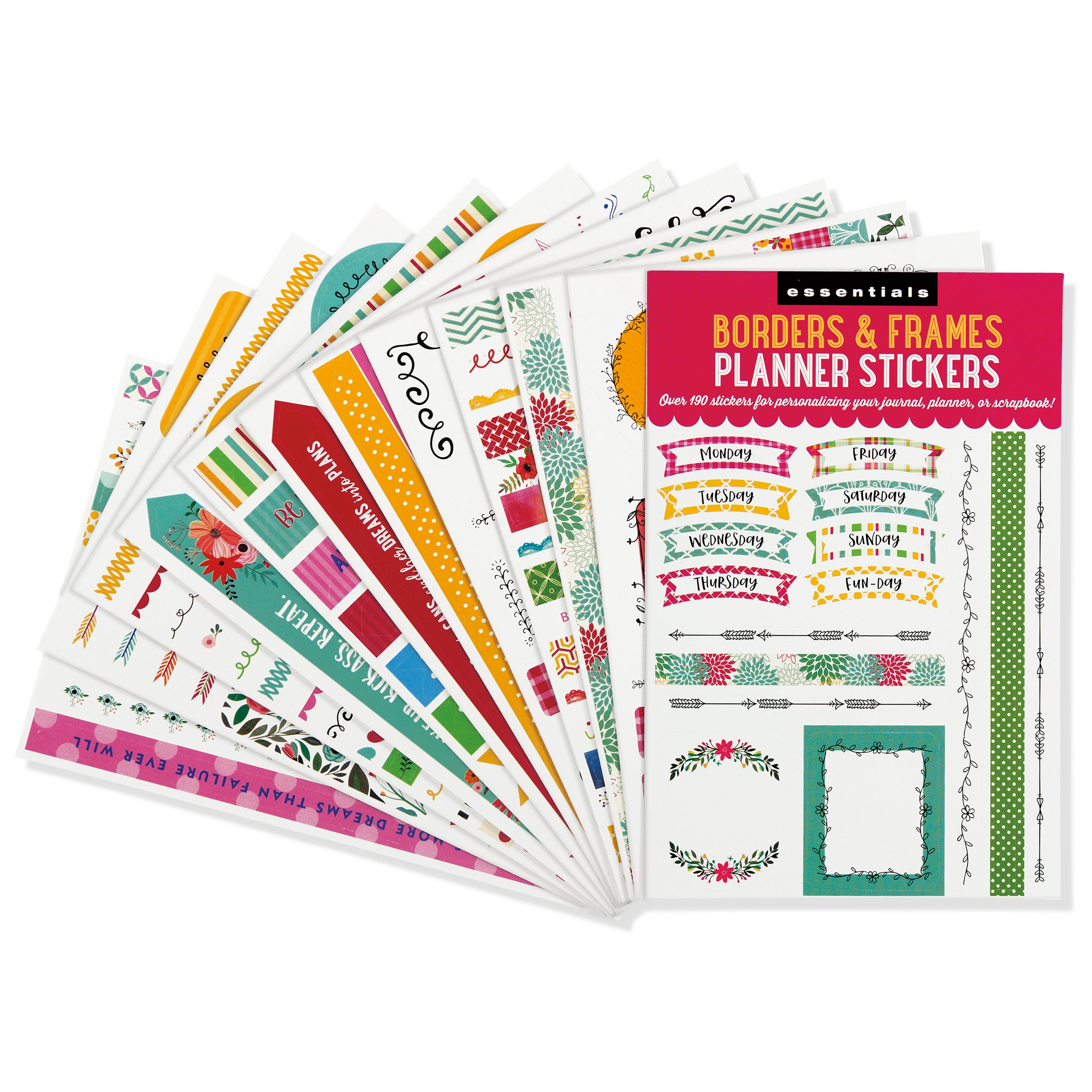 Borders & Frames Planner Stickers - 12 sheets - Paper Kooka