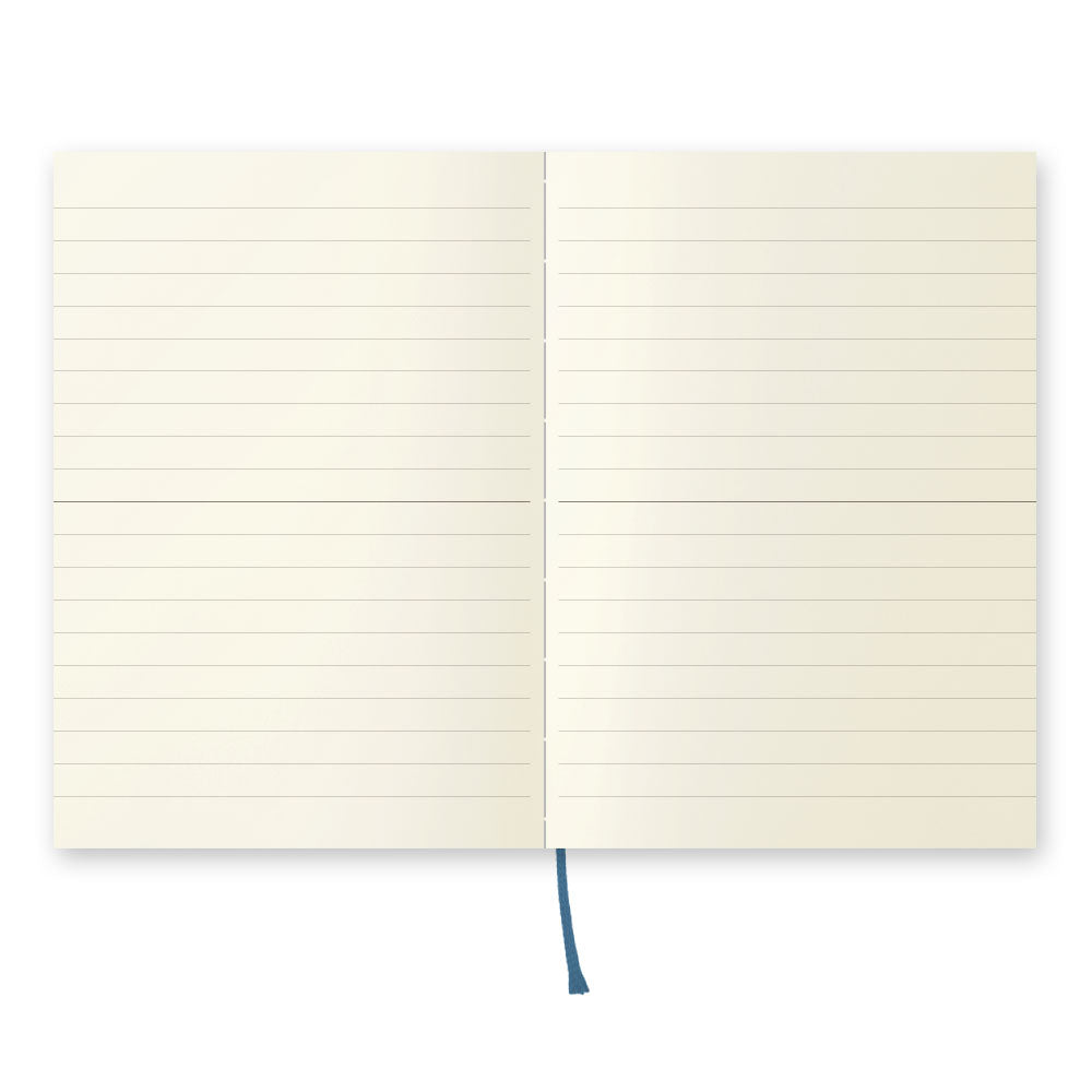 Midori MD AG Lined Notebook open flat - Paper Kooka