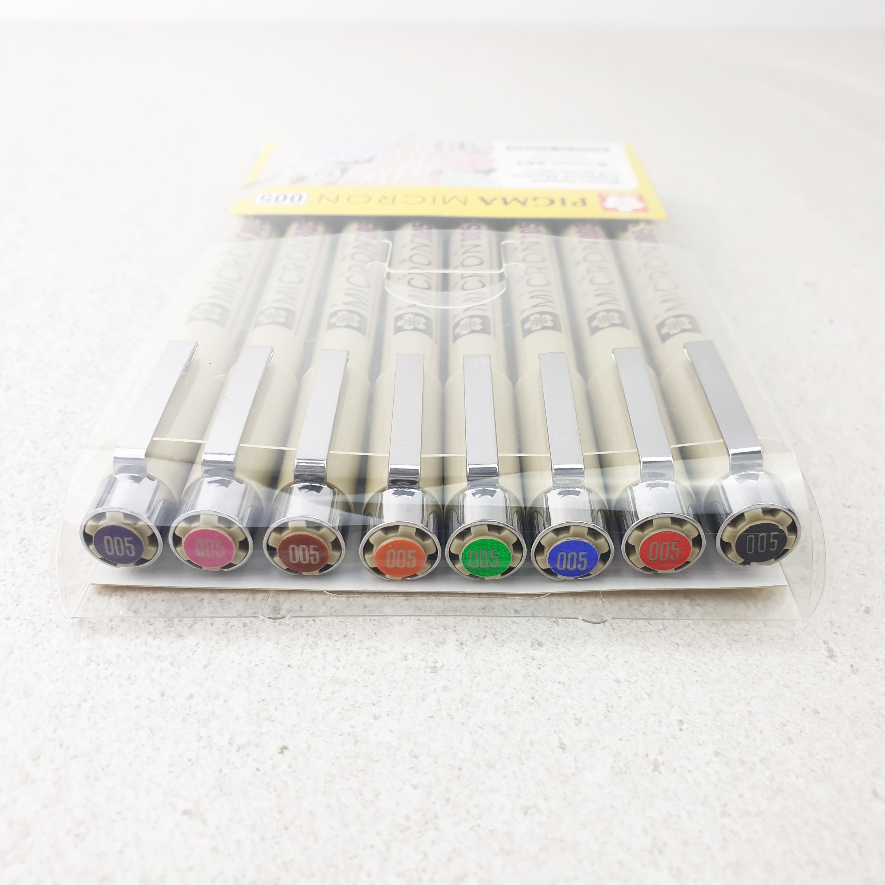 Pigma Micron - 8 Colour Set - size 005 (0.20mm) - Paper Kooka