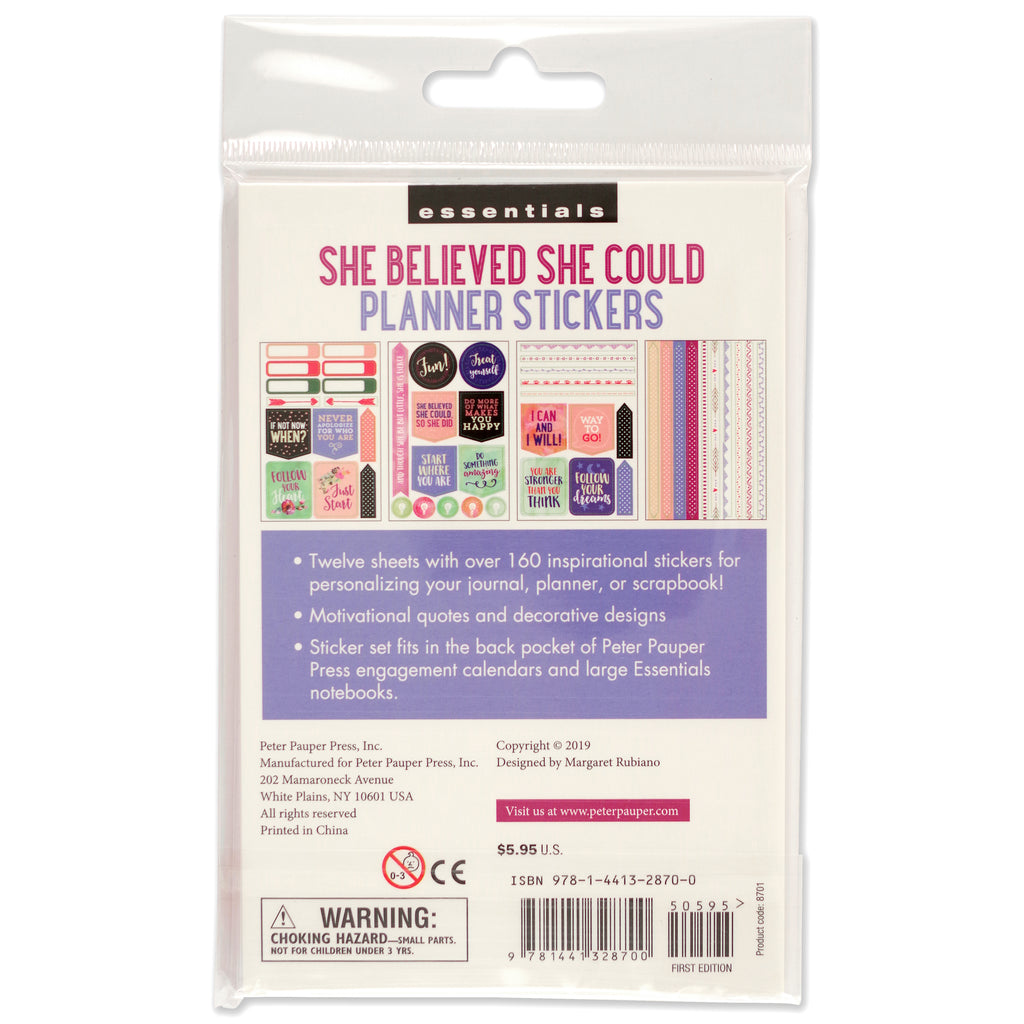 She Builds Sticker She Believed - Empowering Planner Stickers | Paper Kooka