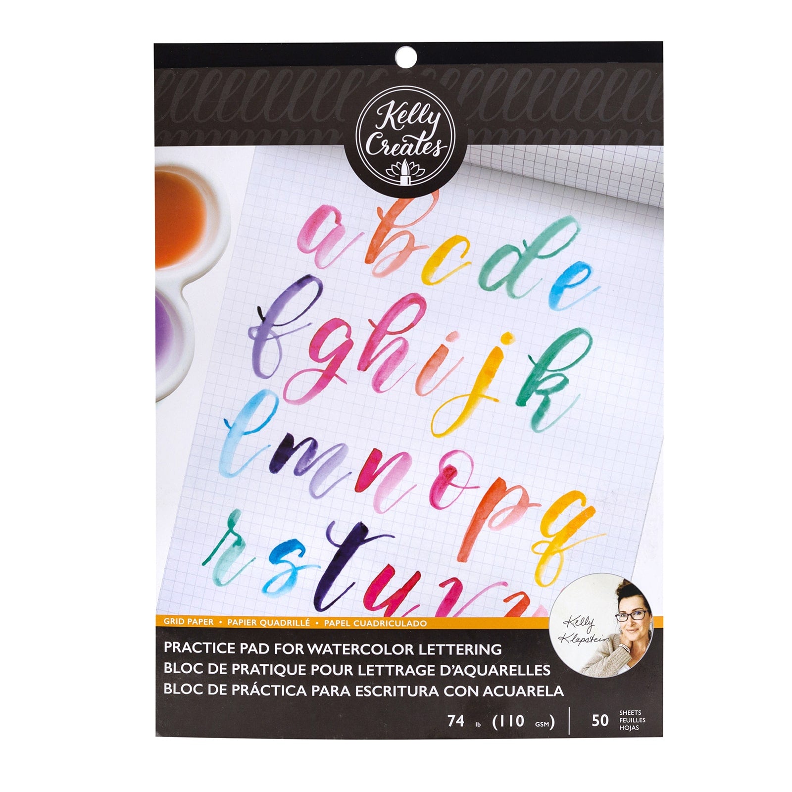 Watercolour Brush Lettering - Grid Practice Pad - Paper Kooka