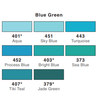Dual Brush Pen - blue green range - SINGLE PENS - Paper Kooka