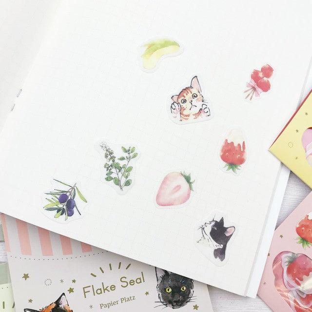 Papier Platz x Moriyue - Strawberry Flake Stickers - Paper Kooka