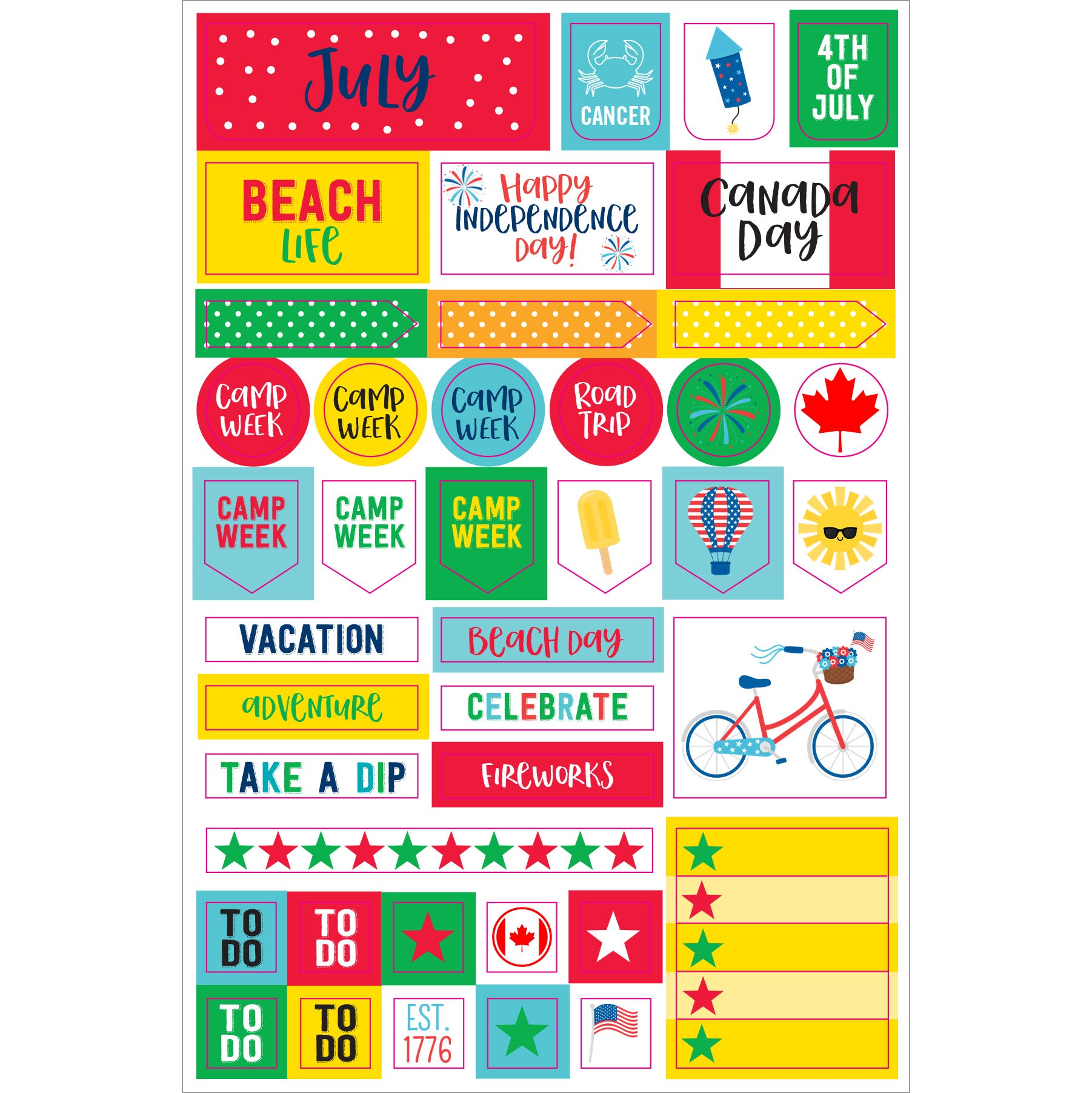Monthly Planner Stickers - 12 sheets - Paper Kooka