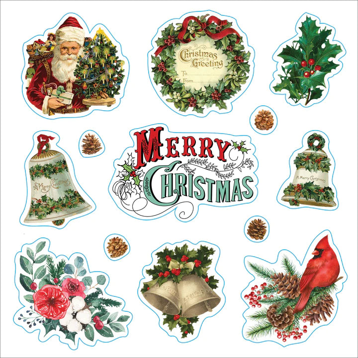 Peter Pauper Press Merry & Bright Christmas sticker book - Paper Kooka Australia