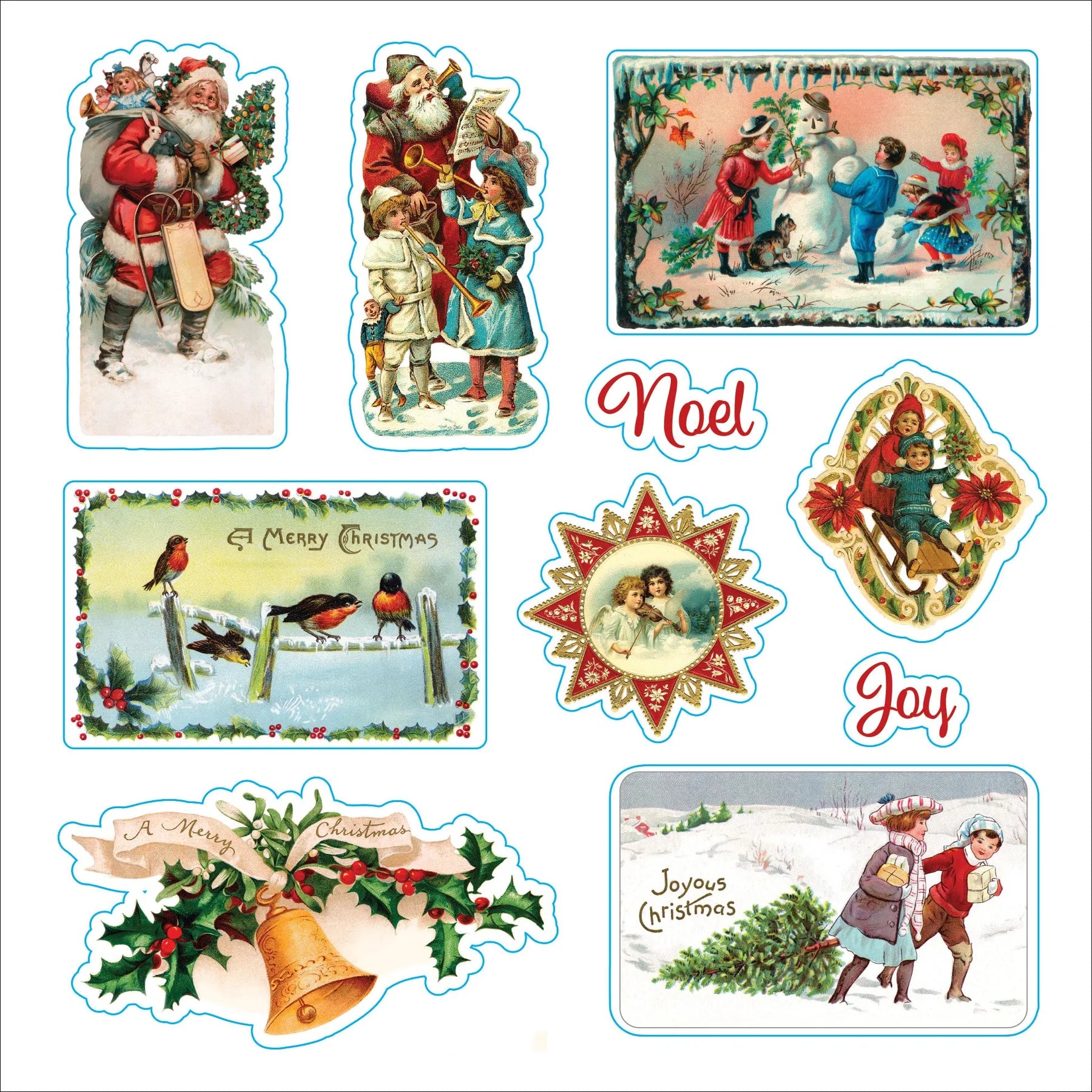 Peter Pauper Press Merry & Bright Christmas sticker book - Paper Kooka Australia