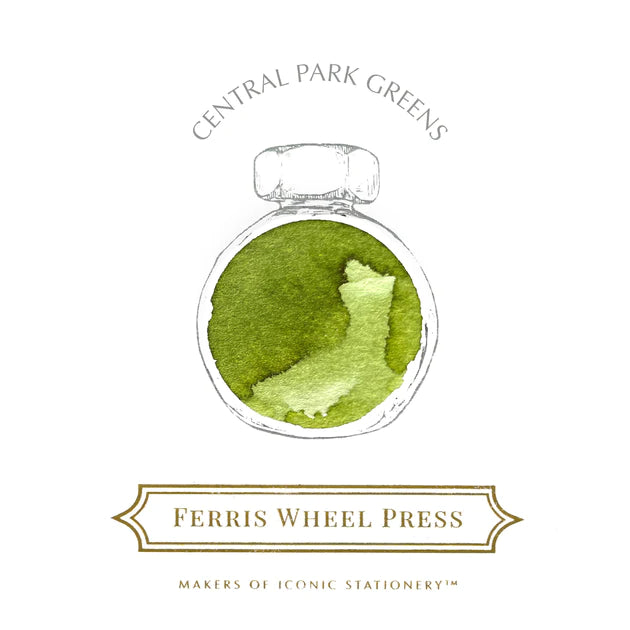 Ferris Wheel Press Fountain Pen Ink - Central Park Greens - Paper Kooka Australia