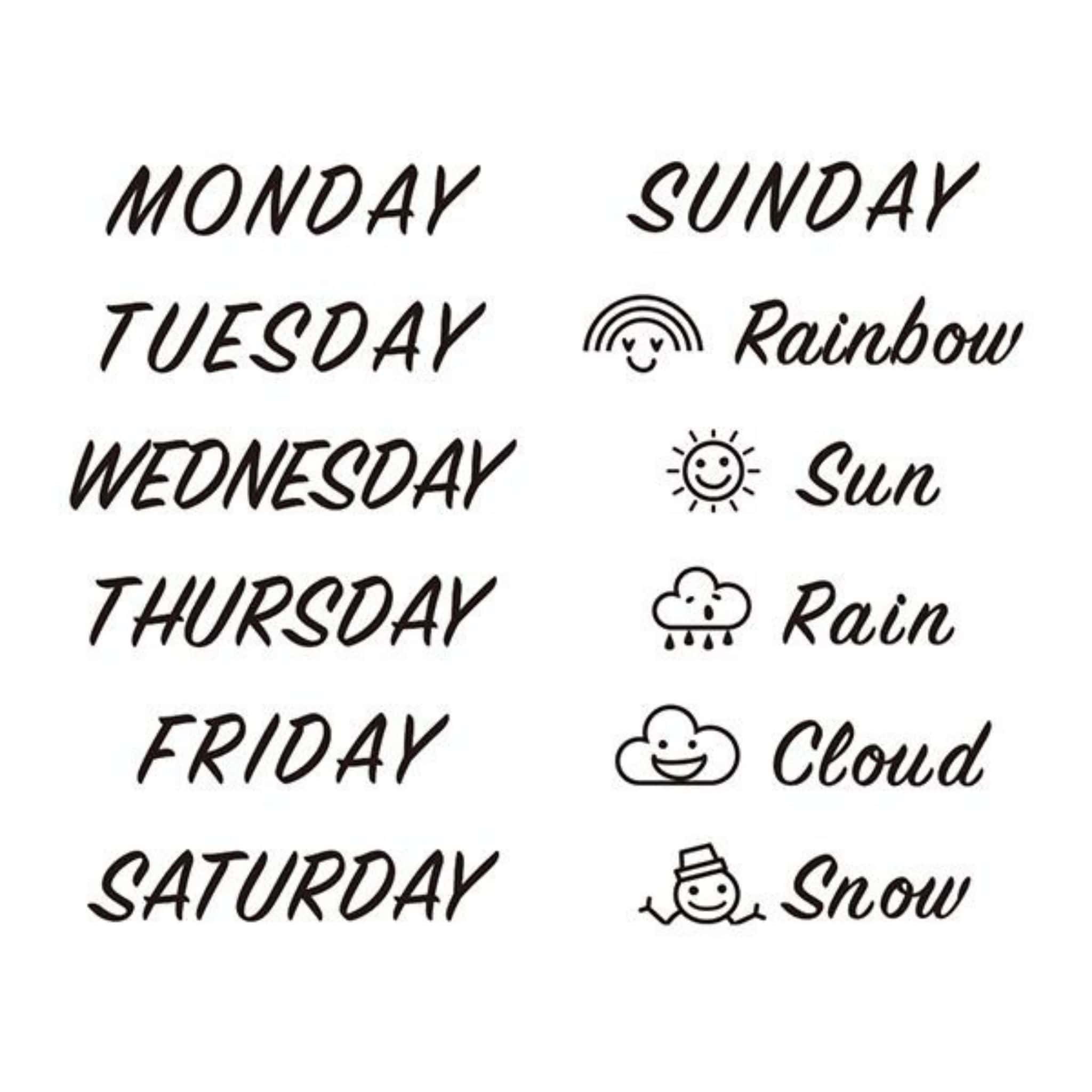 Midori Rotating Stamp Days and Weather 12 designs - Paper Kooka