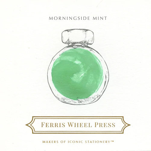 Ferris Wheel Press Fountain Pen Ink - Morningside Mint swatch - Paper Kooka Australia