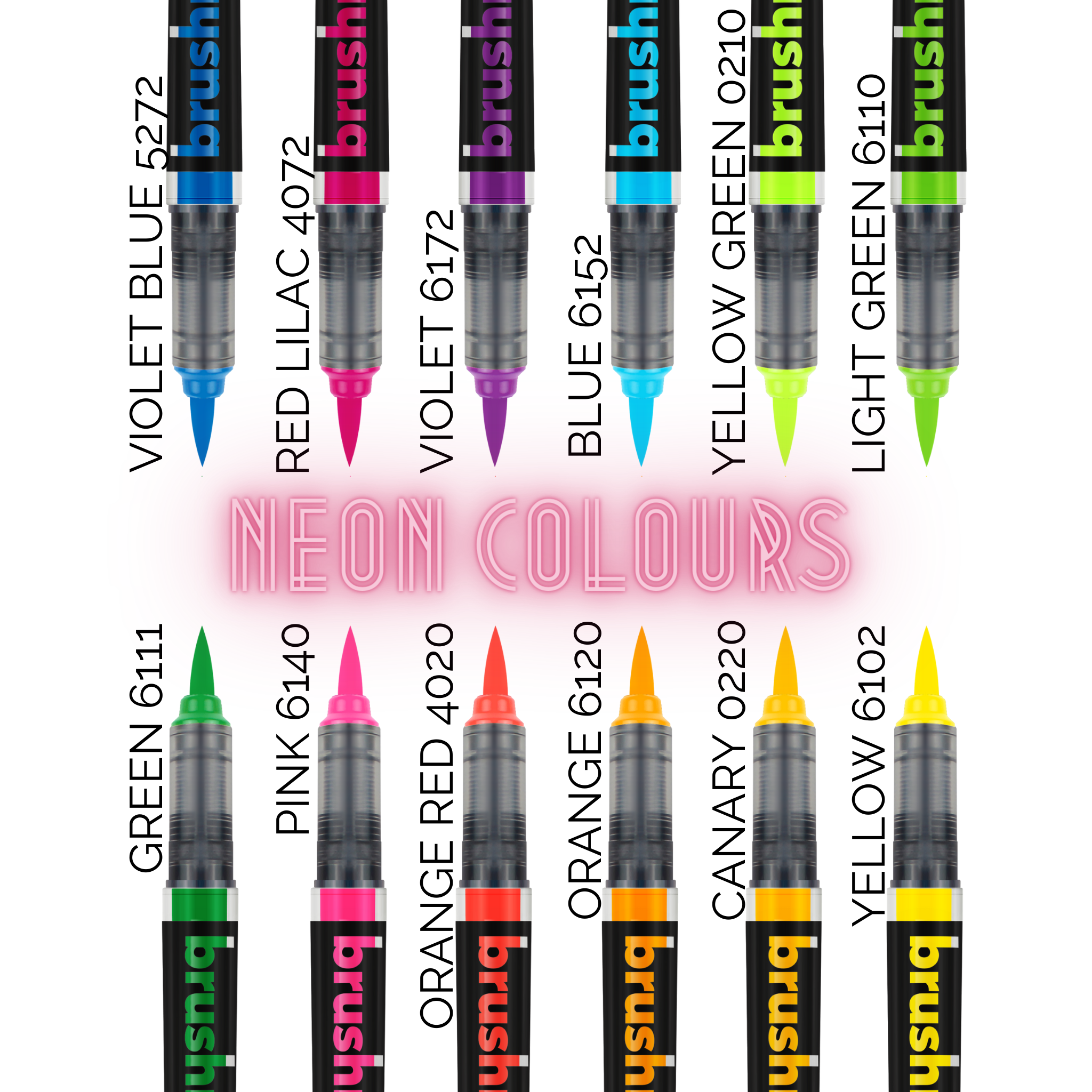 BrushmarkerPRO brush - NEON colours - SINGLE PENS - Paper Kooka