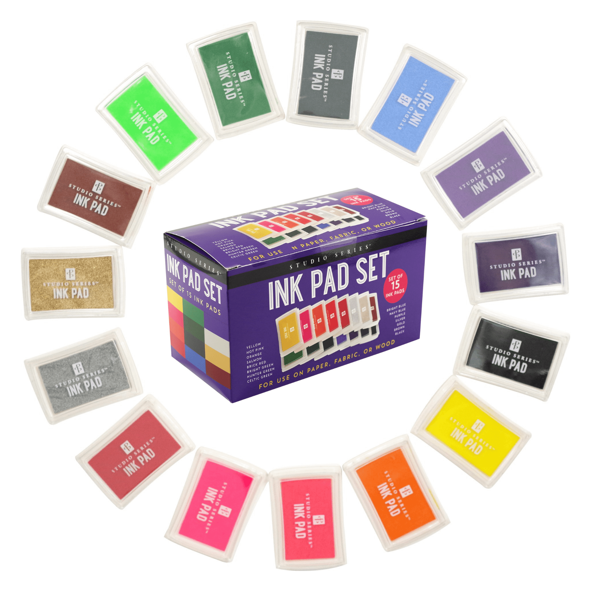 Ink Pad Set - 15 colours - Paper Kooka
