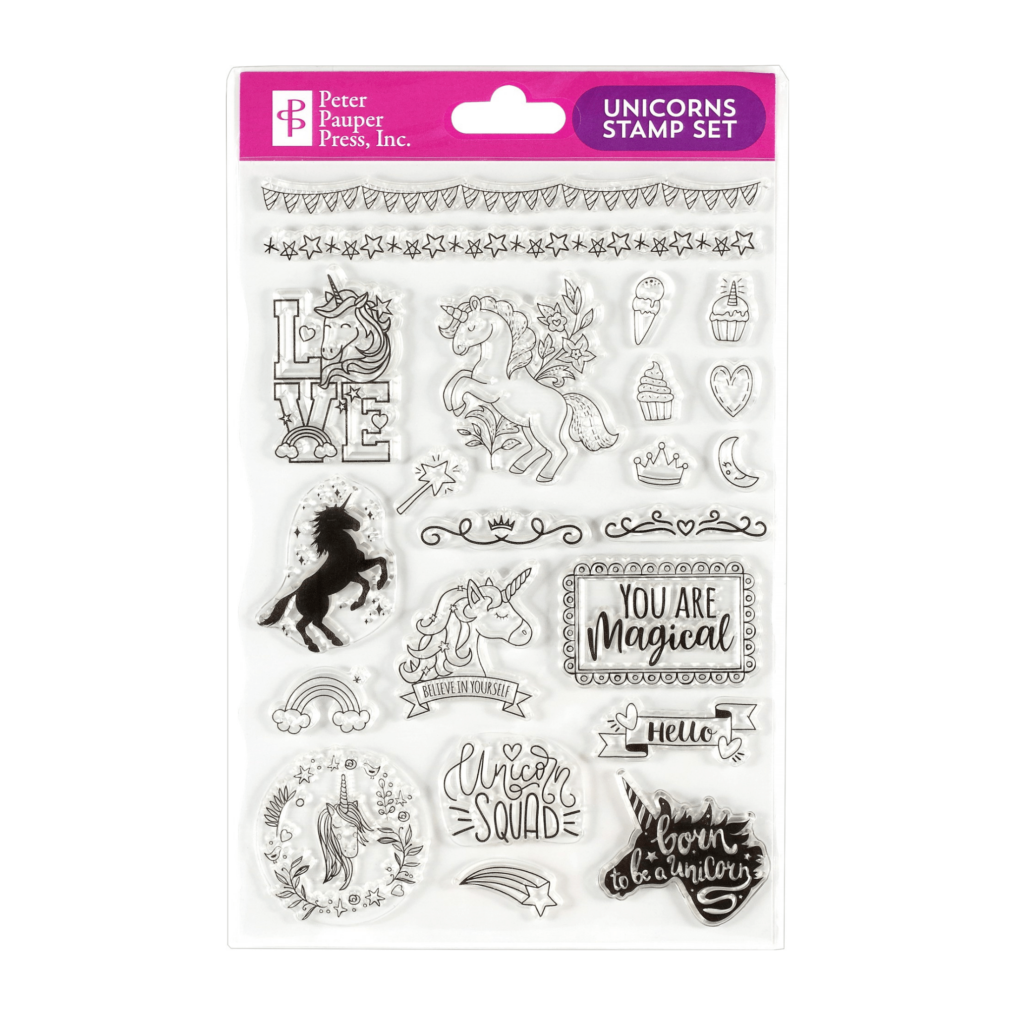 Unicorns Clear Stamp Set - Paper Kooka