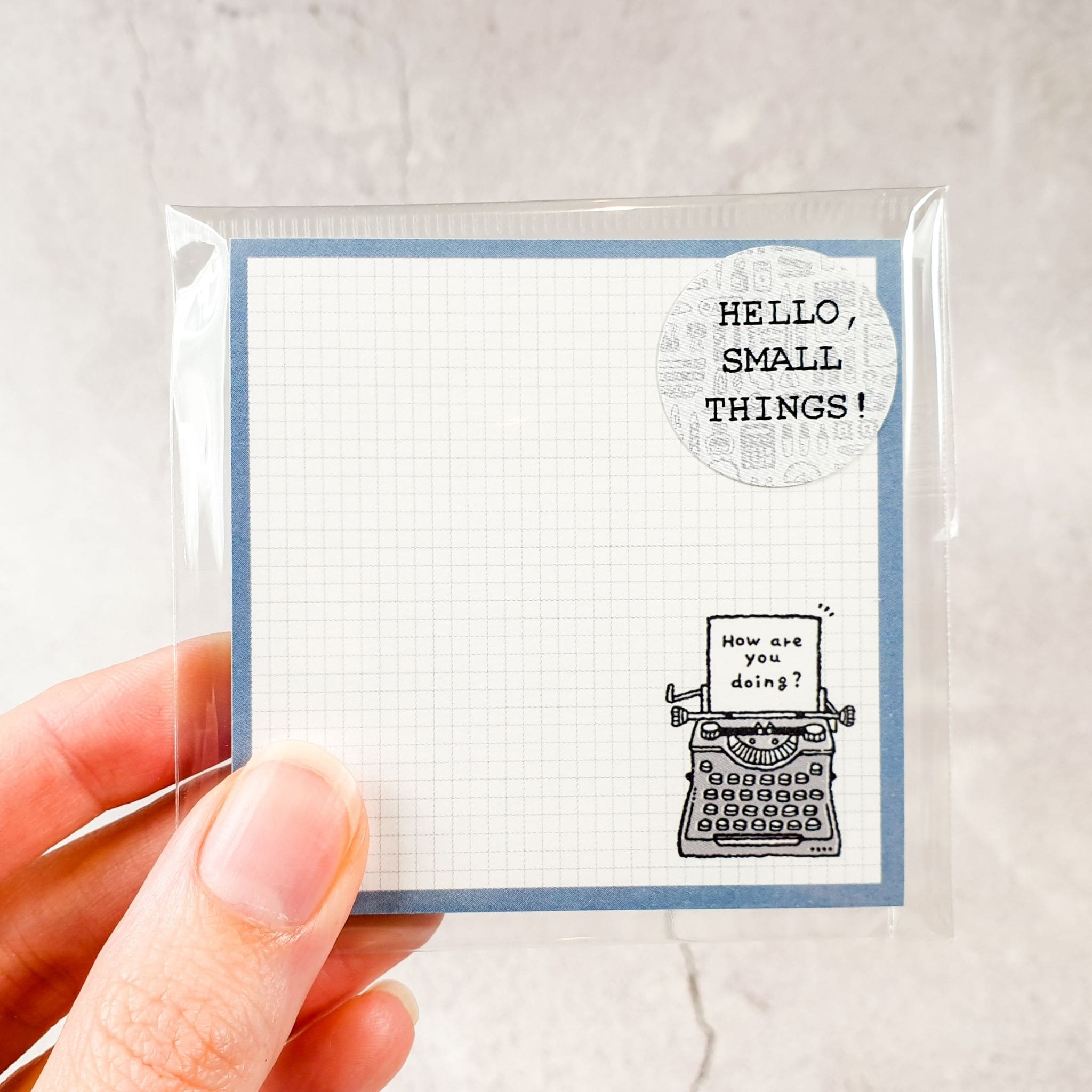Papier Platz x Eric Typewriter Sticky Notes Hello Small Things - Paper Kooka