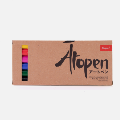 Dingbats Ātopen Dual Tip Fineliner & Brush Pen Primary Set of 6 - Paper Kooka