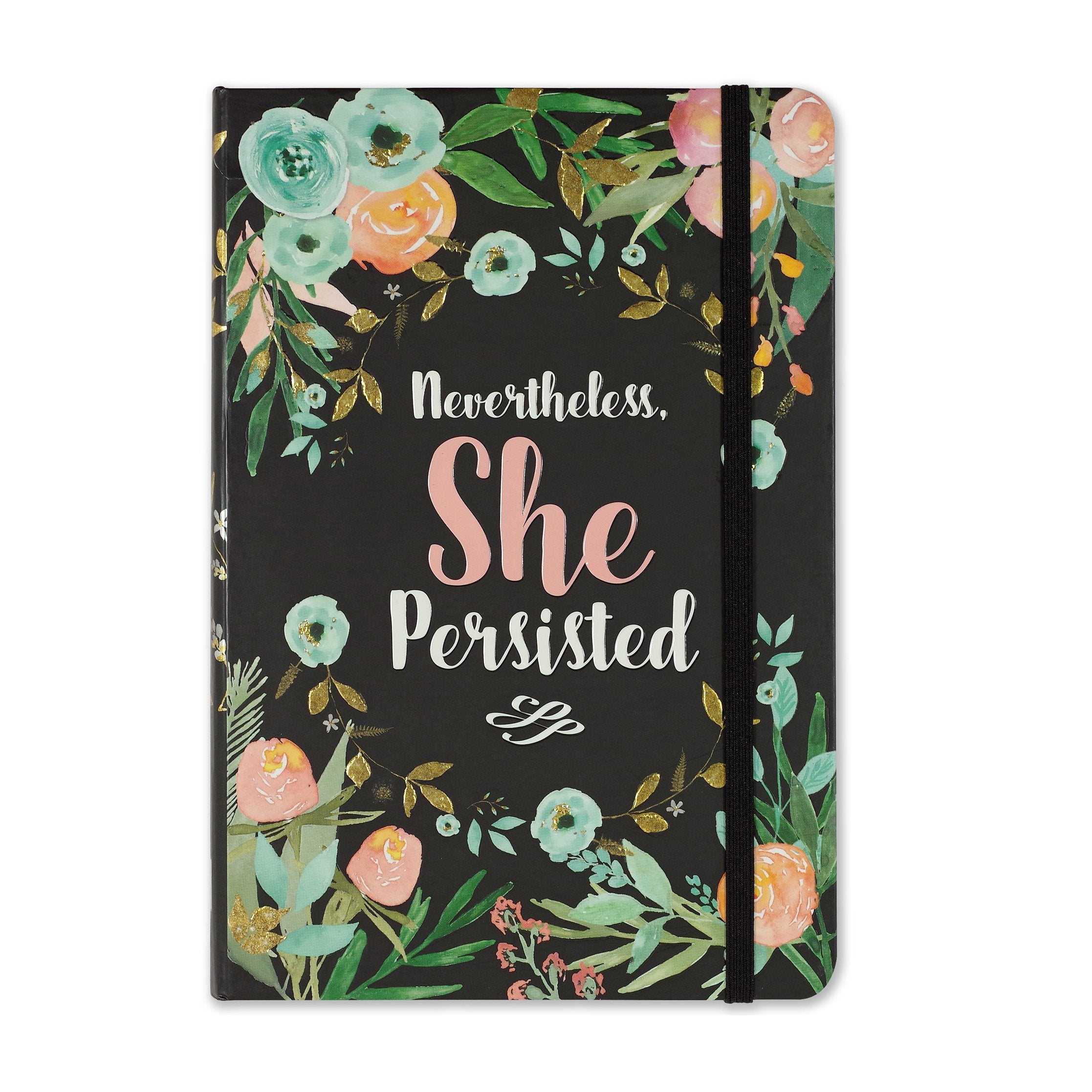 Peter Pauper Press Neverthless She Persisted floral dotted notebook - Paper Kooka