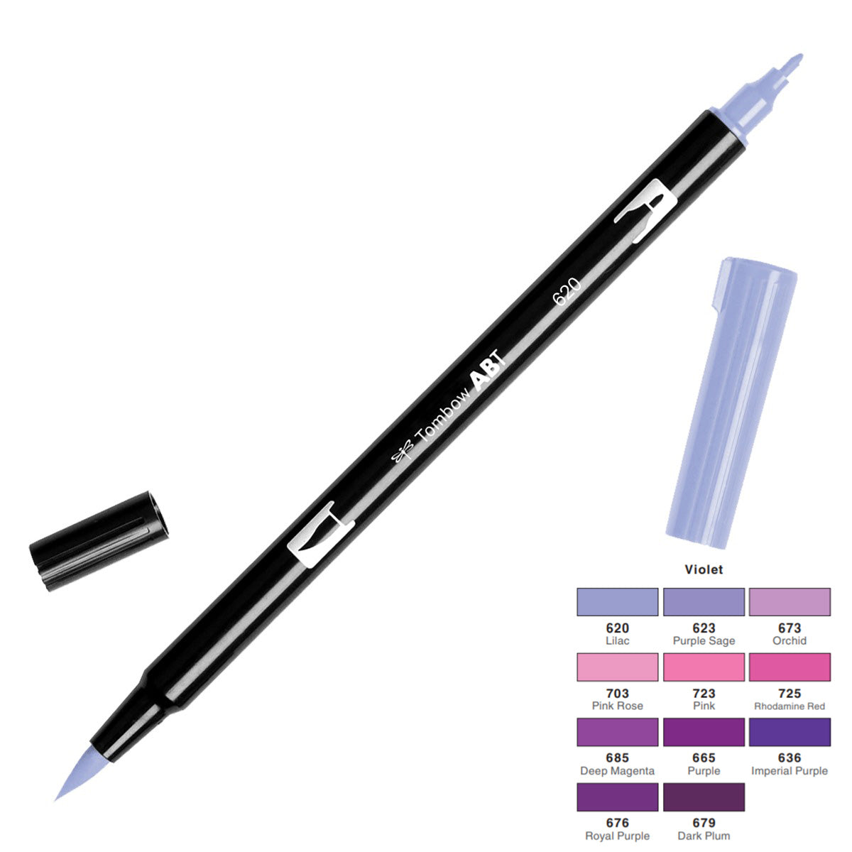 Dual Brush Pen - violet range - SINGLE PENS - Paper Kooka
