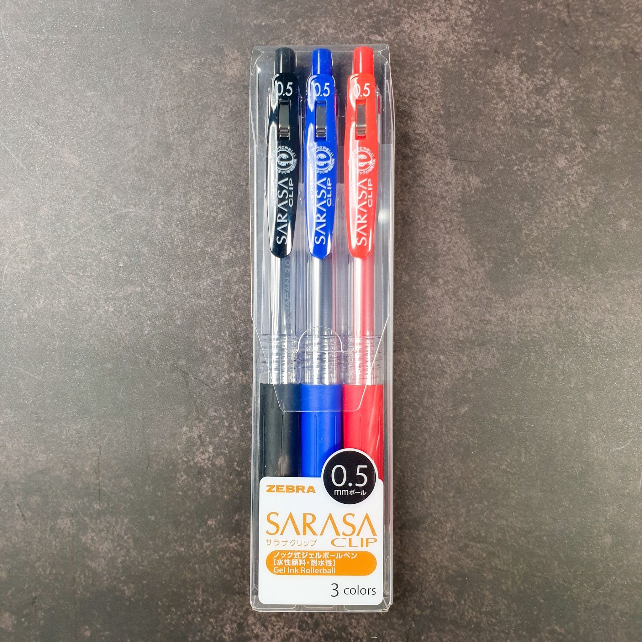 Sarasa Clip Gel Pens | Basic 3 Colour Set