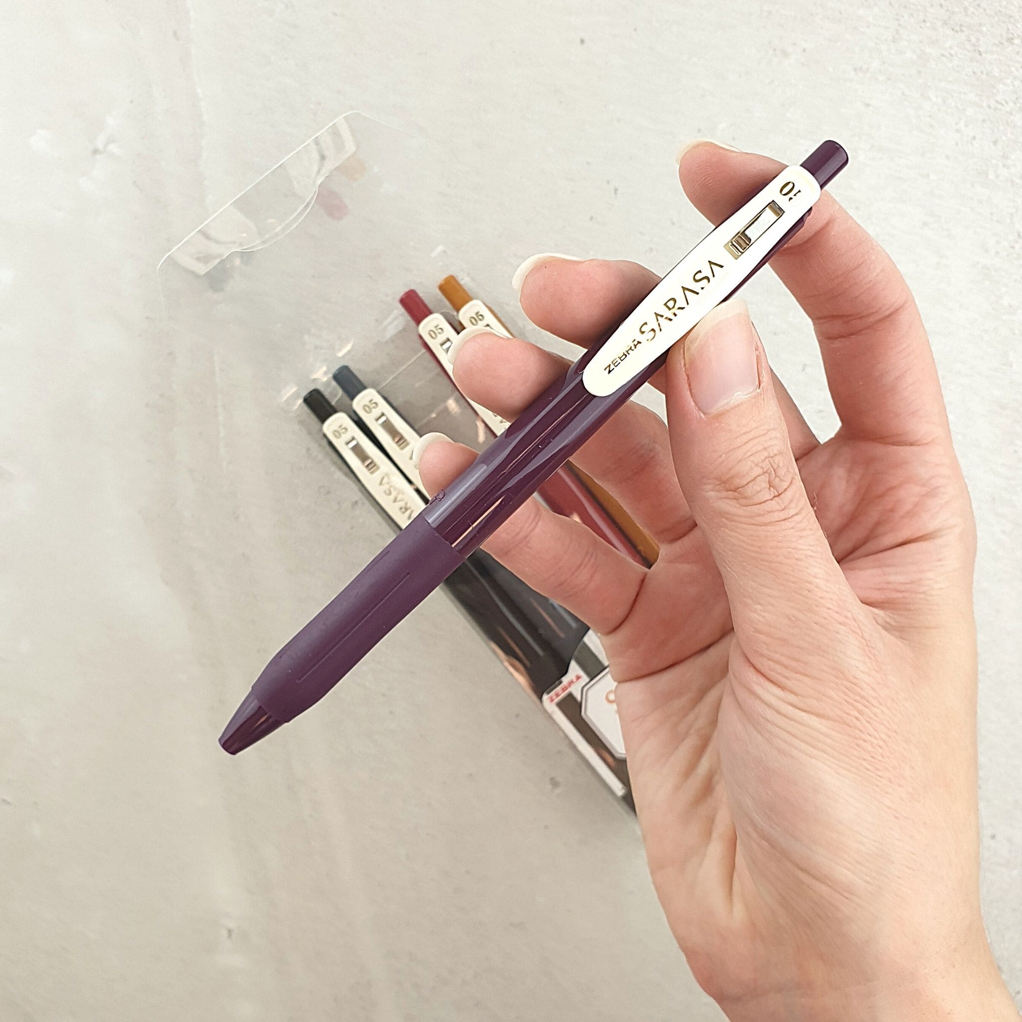 Zebra Sarasa Clip Vintage Colour Set No 2 pen example - Paper Kooka
