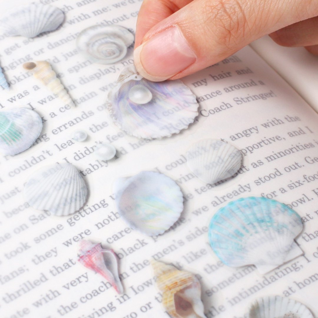 Appree Seashells Stickers application- Paper Kooka