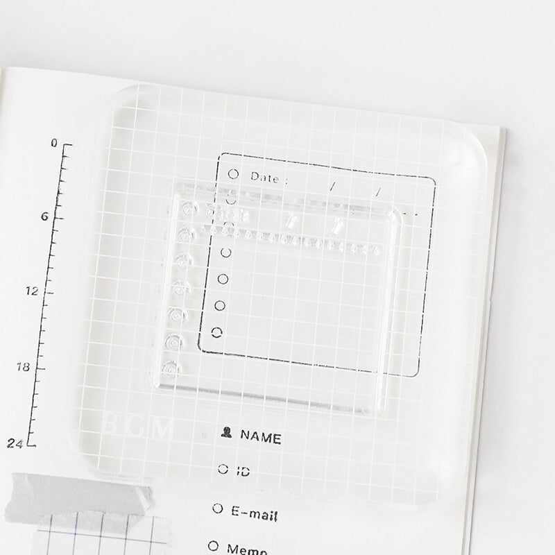 BGM Large acrylic block with a grid for journaling - Paper Kooka