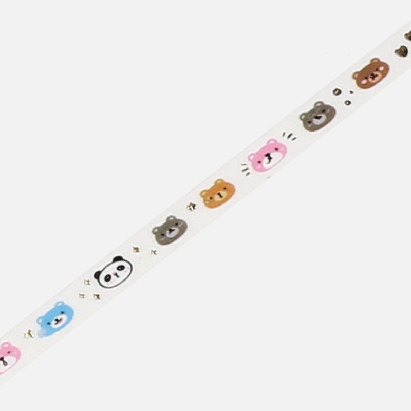 BGM Bear & Panda Bear thin decorative tape - Paper Kooka