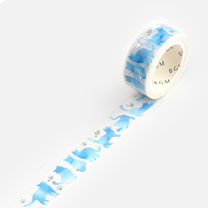 BGM Blue Cats masking tape - Paper Kooka Australia