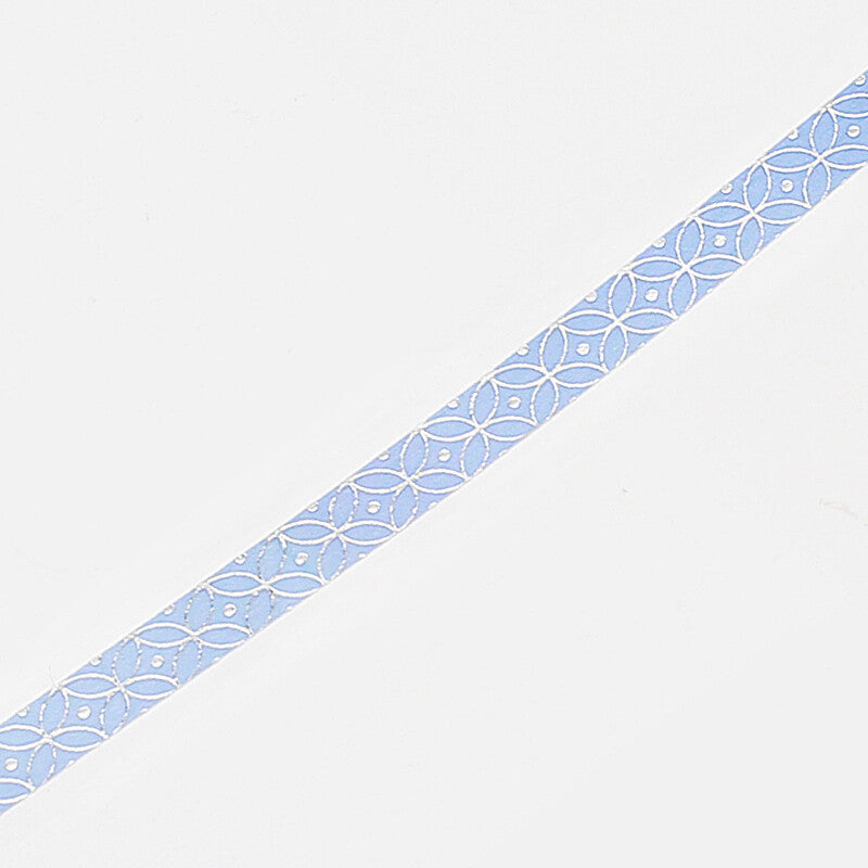 BGM Blue Circle Patterns thin decorative tape - Paper Kooka Australia