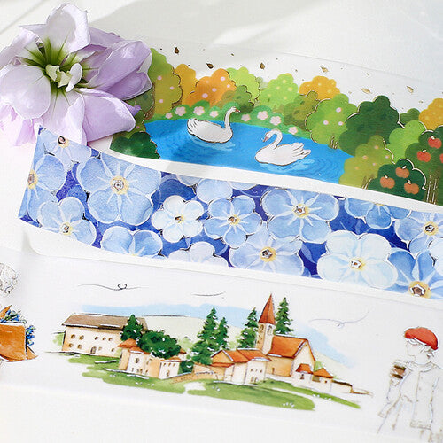 BGM Blue Flowers washi tape collection - Paper Kooka Australia