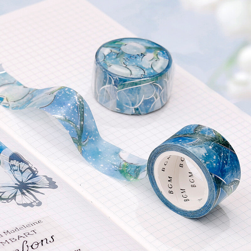 BGM Blue Lily Of The Valley masking tape - Paper Kooka Australia