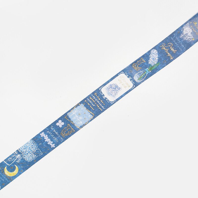 BGM Blue Romance in the Garden masking tape - Paper Kooka Australia