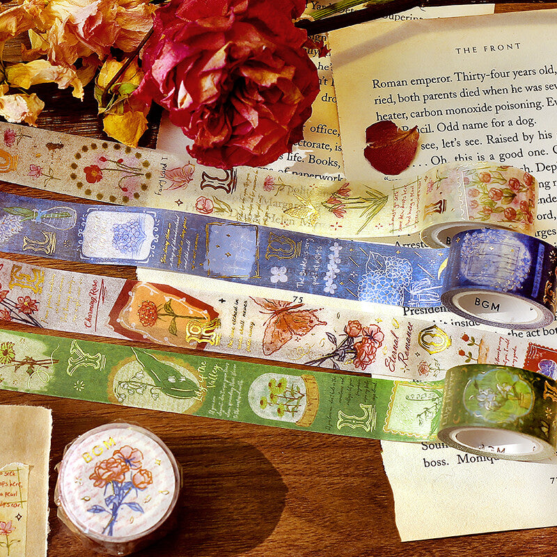 BGM Blue Romance in the Garden washi tape collection - Paper Kooka Australia