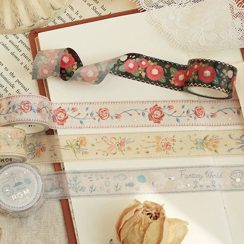 BGM Bouquet Embroidered Ribbon washi tape collection - Paper Kooka Australia