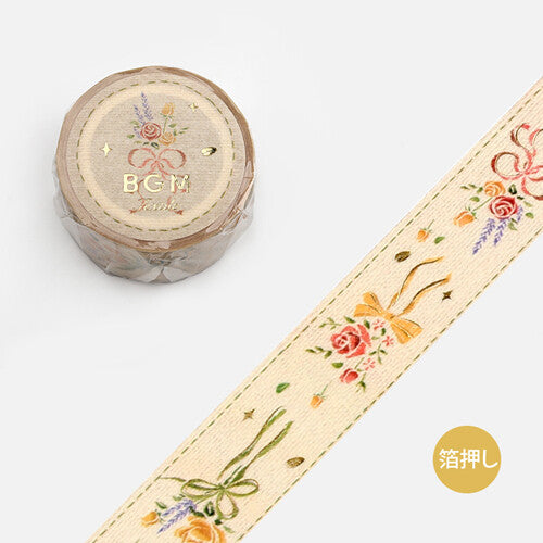 BGM Bouquet Embroidered Ribbon washi tape - Paper Kooka Australia