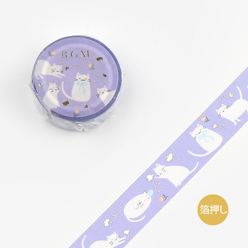 BGM Cat and Butterfly washi tape - Paper Kooka Australia