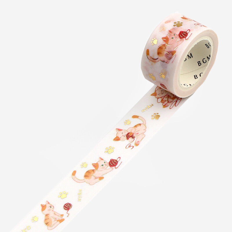 BGM Cat and Yarn decorative tape - Paper Kooka Australia