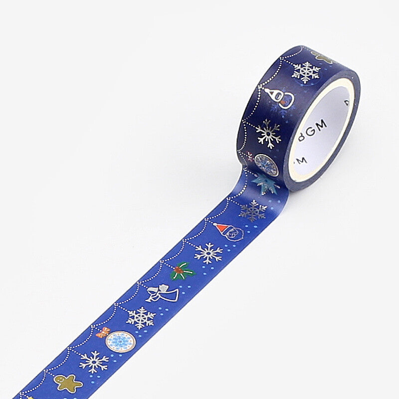 BGM Christmas Snow Ornaments washi tape - Paper Kooka Australia