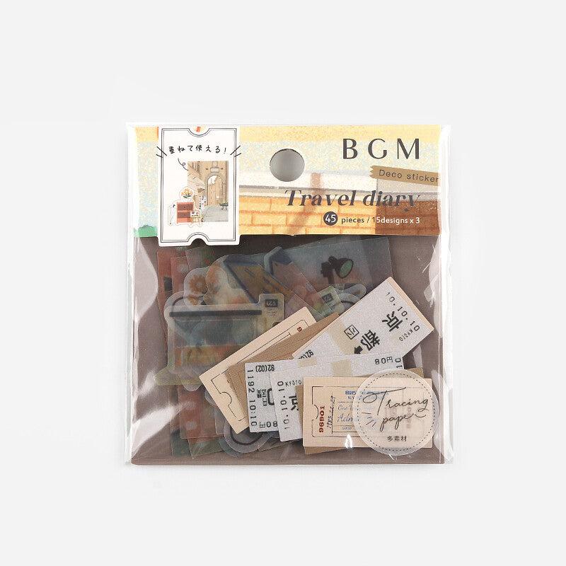 BGM City Travel Diary Flake Stickers - Paper Kooka Australia