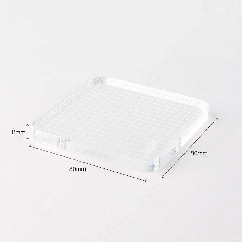 BGM dimensions for large acrylic block with a grid - Paper Kooka